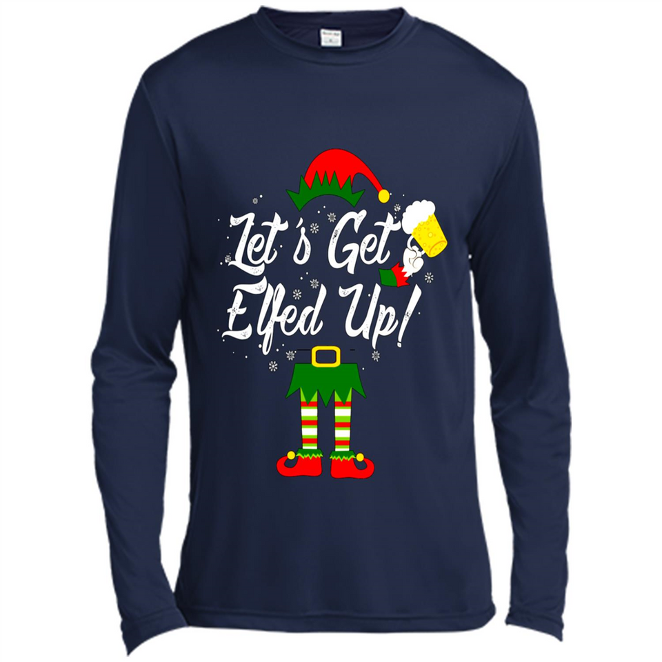 Let's Get Elfed Up Drinking Beer Christmas PINGPONG