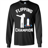 Water Bottle Flipping Tshirt Dabbing Flipping Champion - Long Sleeve T-Shirt