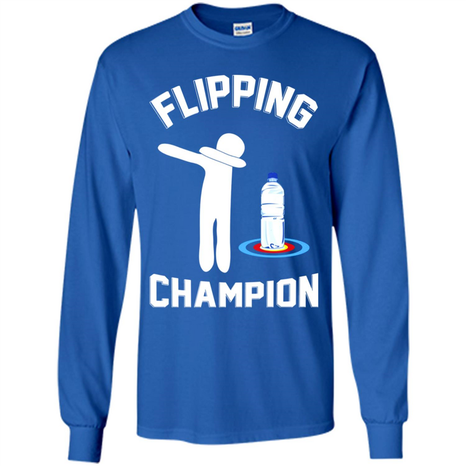 Water Bottle Flipping Tshirt Dabbing Flipping Champion - Long Sleeve T-Shirt
