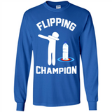 Water Bottle Flipping Tshirt Dabbing Flipping Champion - Long Sleeve T-Shirt
