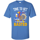 Time To Get Basted Funny Turkey Beer Thanksgiving - Shirt