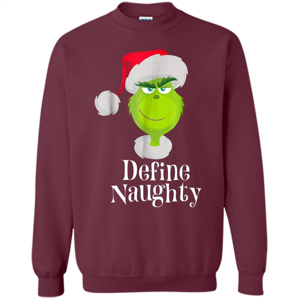 Santa Grinch Define Naughty Christmas Sweatshirt - Sweatshirt