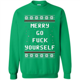 Merry go fuck yourself Christmas sweatshirt PINGPONG