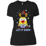 Minion Arizona Diamondbacks Ugly Christmas Sweater Let it Snow - Ladies' Boyfriend T-Shirt