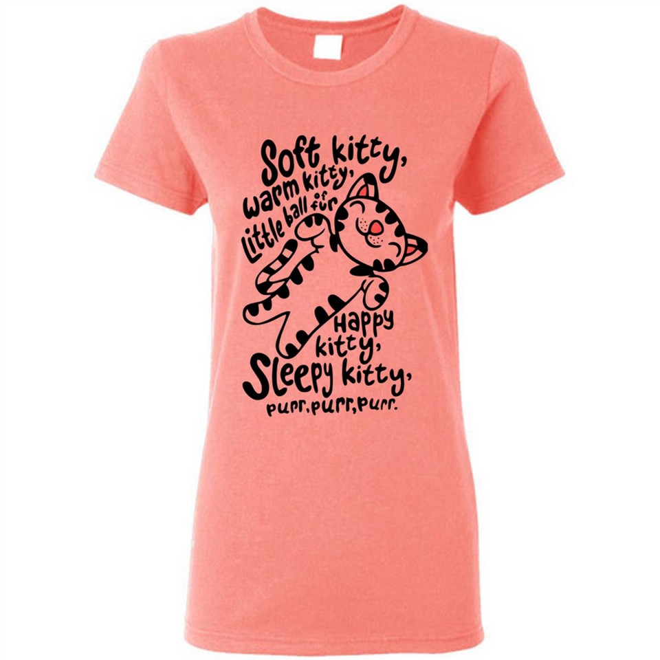 Soft kitty warm kitty little ball of fur - Ladies Short-Sleeve