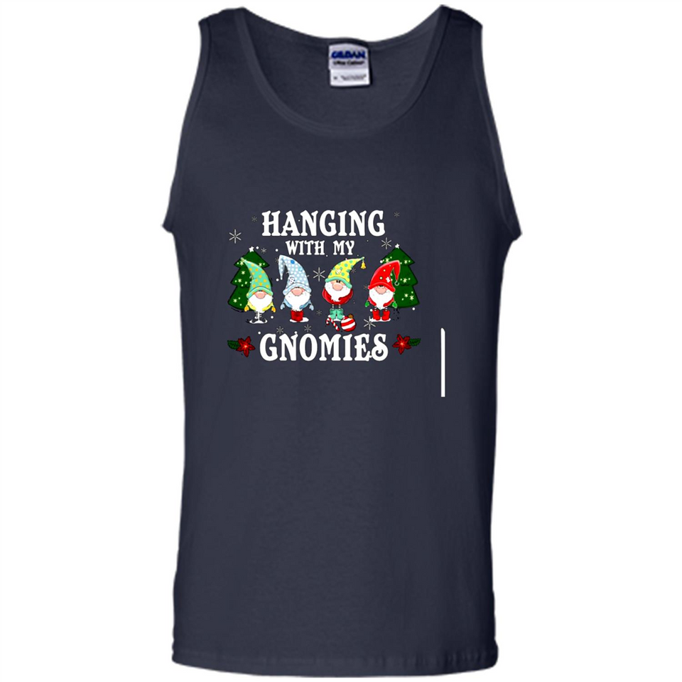 Christmas Garden Gnome Hanging With My Gnomies - Tank Top