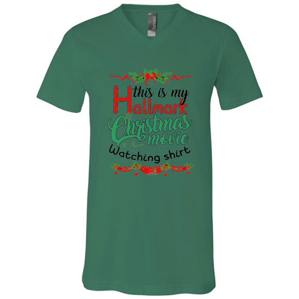 This My Movies Hallmark-Christmas Loves Is T-Shirt - Canvas Unisex V-Neck
