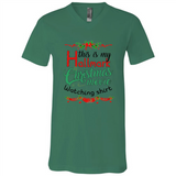 This My Movies Hallmark-Christmas Loves Is T-Shirt - Canvas Unisex V-Neck