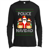 FUNNY POLICE NAVIDAD T-SHIRT Santa Christmas Party - Canvas Long Sleeve T-Shirt