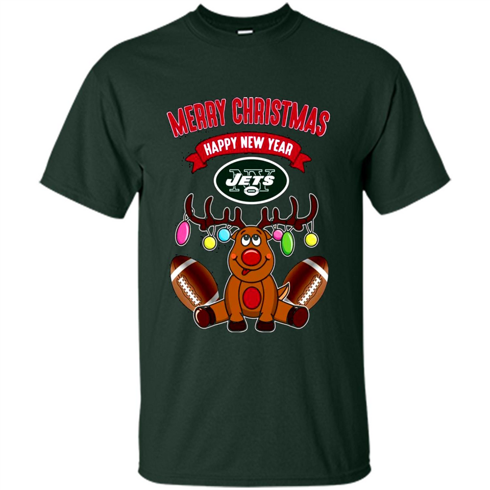 New York Jets NFL Reindeer Funny Merry Christmas And Happy New Year