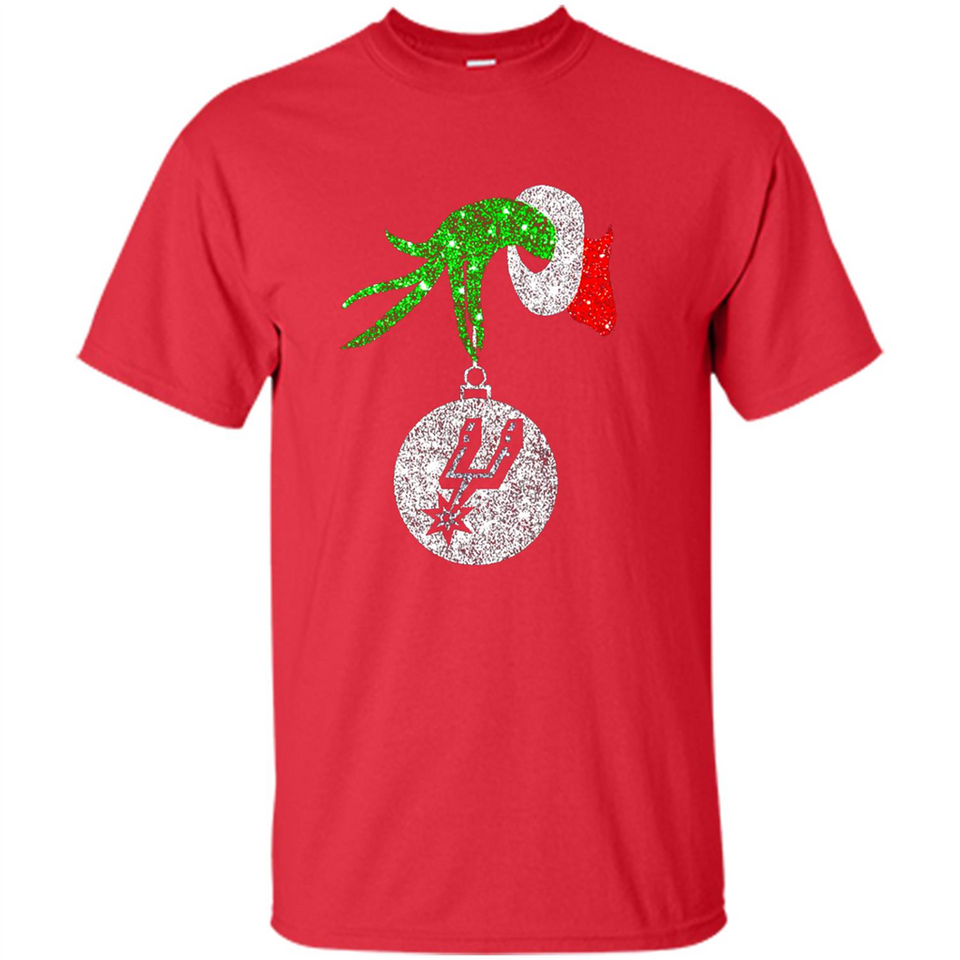 Amazing shirt San Antonio Spurs Glitter Grinch Monogram Ornament Christmas Gift - Shirt