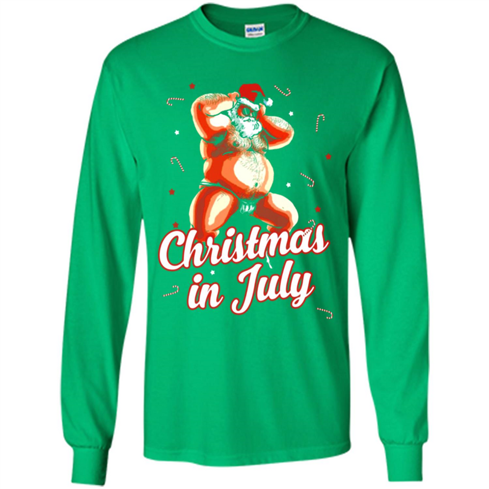 Christmas In July - Funny Dancing Santa - Long Sleeve T-Shirt