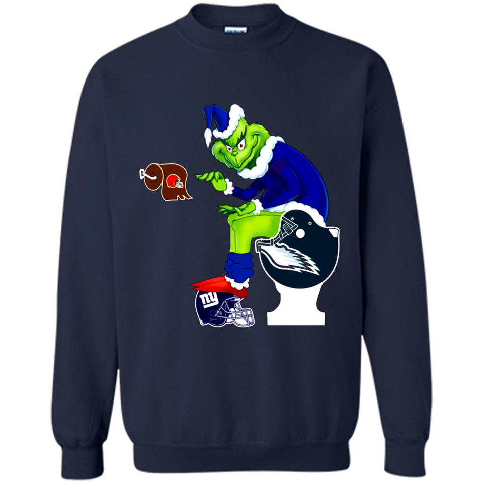 New York Giants Toilet Grinch Santa Claus Football Fan PINGPONG