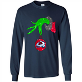 GRINCH HAND HOLDING COLORADO AVALANCHE GLITTER CHRISTMAS PINGPONG