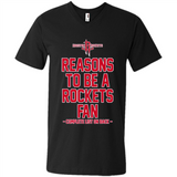 Reasons to be a Houston Rockets Fan Complete List on Back - Men's V-Neck