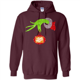 Grinch hand holding Logo HomeDepot Glitter Christmas - Hoodie