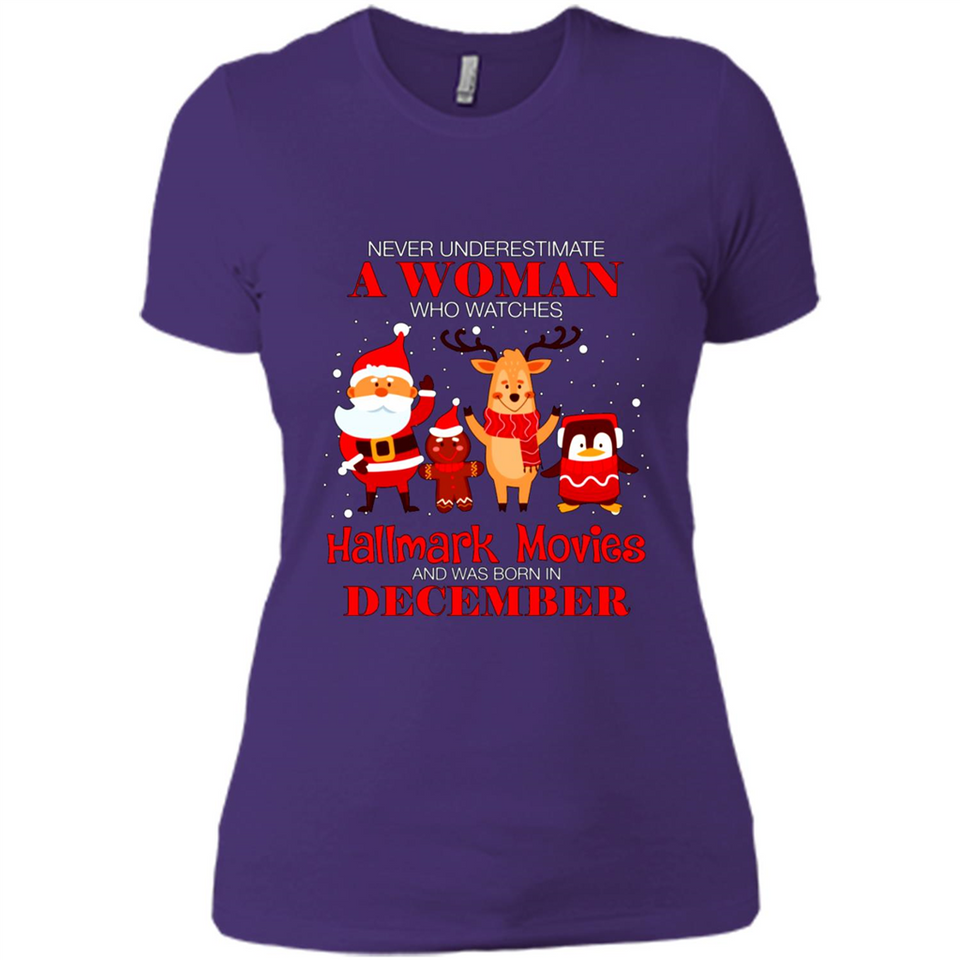 Never Underestimate A December Woman Watches Hallmark Movies Sweatshirt PINGPONG