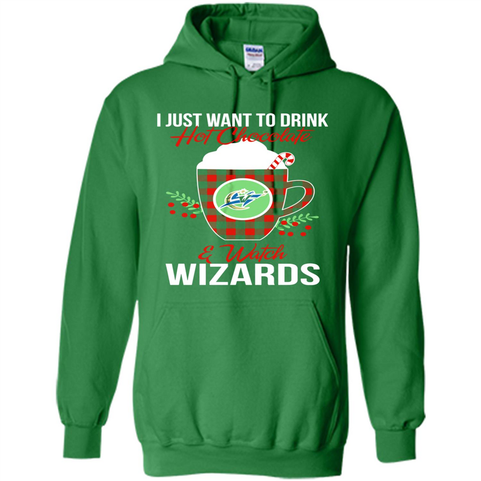 I Just Want To Drink Hot Chocolate & Watch Washington Wizards Ugly Christmas Sweater PINGPONG