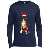 Christmas Lights Boxer Dog Funny Xmas Sweatshirt - Canvas Long Sleeve T-Shirt