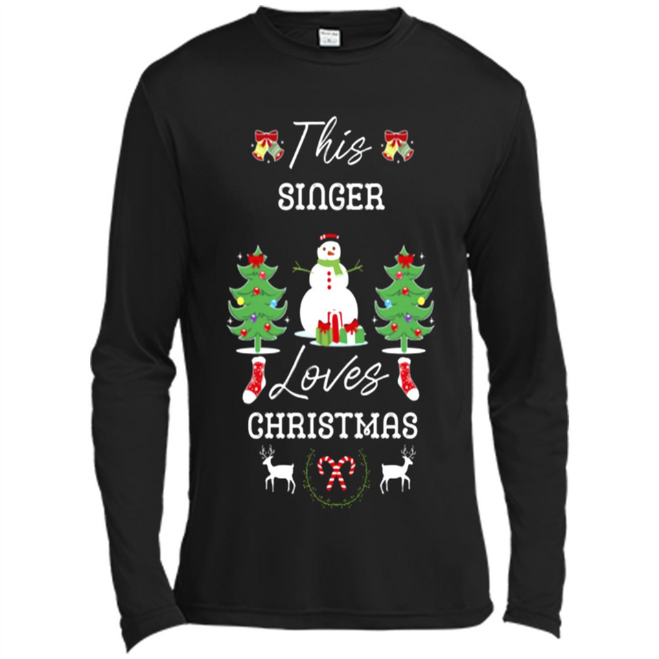 This Singer Loves Christmas Tree Shirt with Snowman