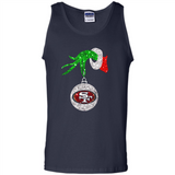 Amazing tee San Francisco 49ers Glitter Grinch Monogram Ornament Christmas Gift - Tank Top