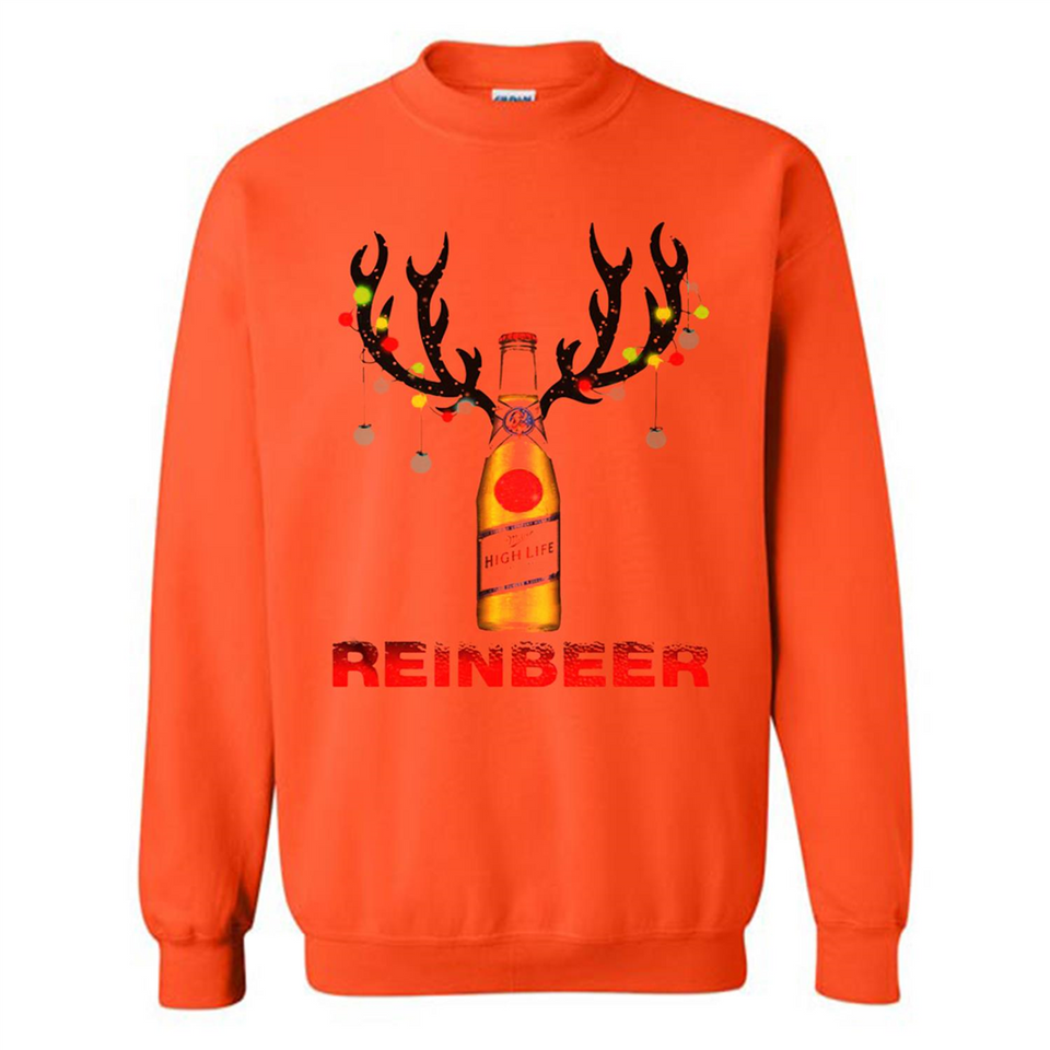 Miller High Life beer reinbeer Christmas - Sweatshirt