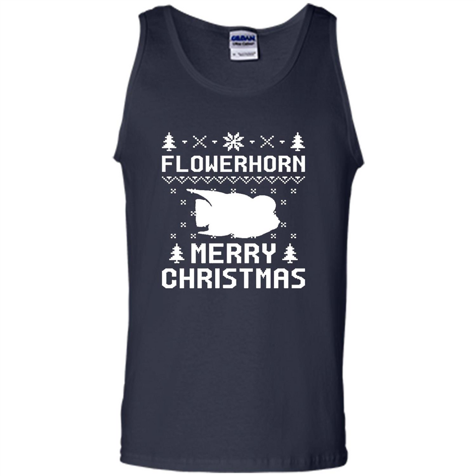 Flowerhorn Christmas T-shirt, Ugly Christmas Sweater - Tank Top