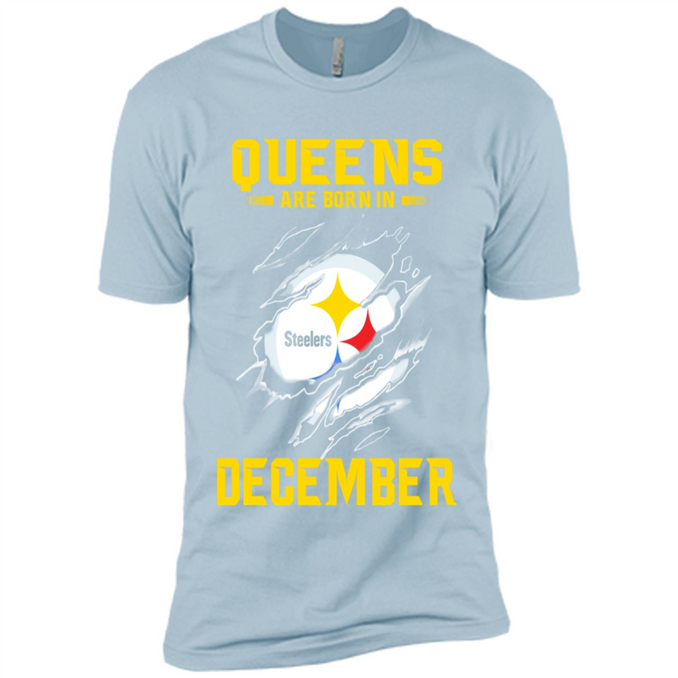 Queens Are Born In December - Pittsburgh Steelers Football - Premium Short Sleeve T-Shirt