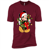 Disney Mickey Mouse Christmas Lights Sweatshirt - Premium Short Sleeve T-Shirt