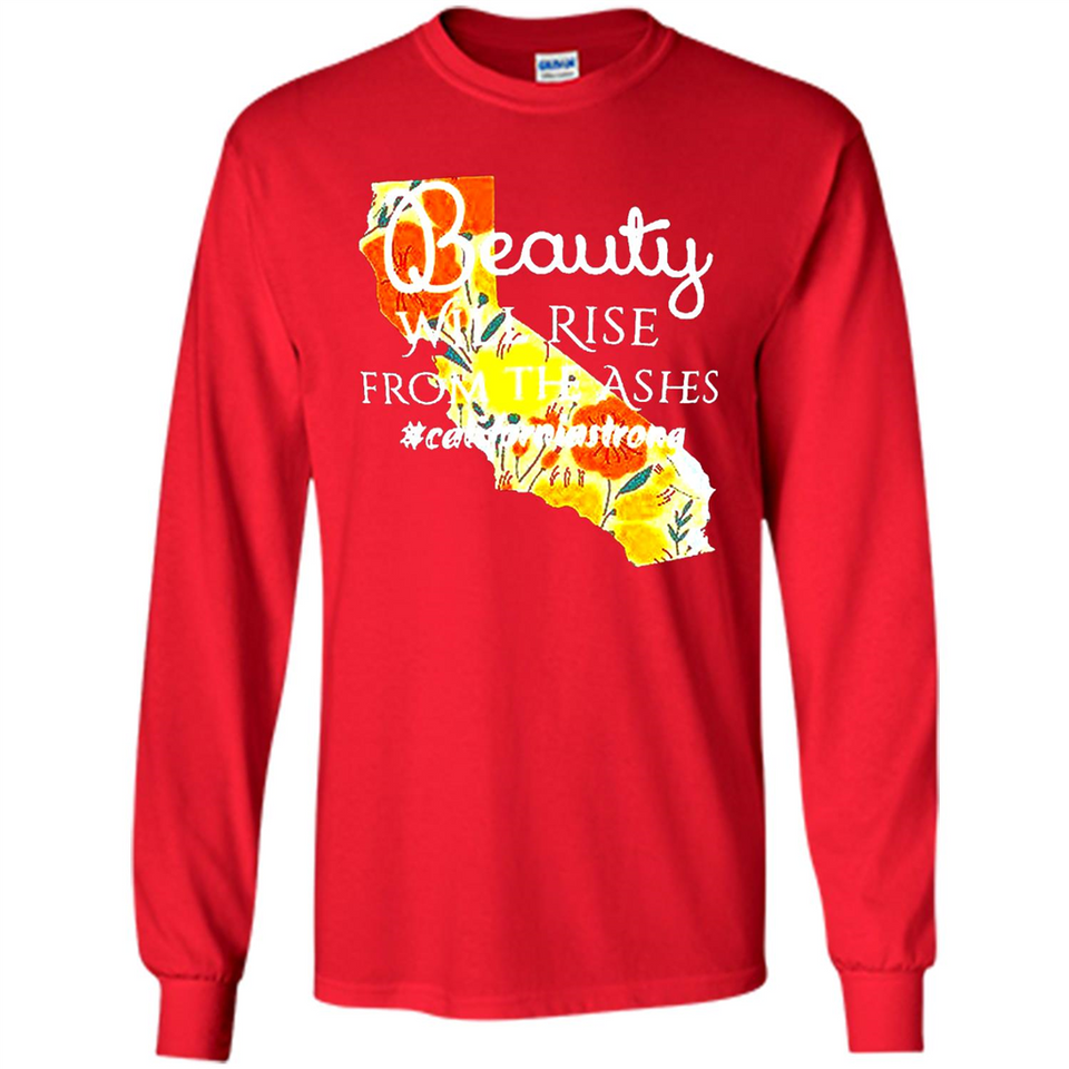 Paradise California Strong Camp Fire Youth T-Shirt PINGPONG - Long Sleeve T-Shirt