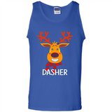 Dasher Reindeer Santa Claus Funny Xmas Holiday T-Shirt - Tank Top