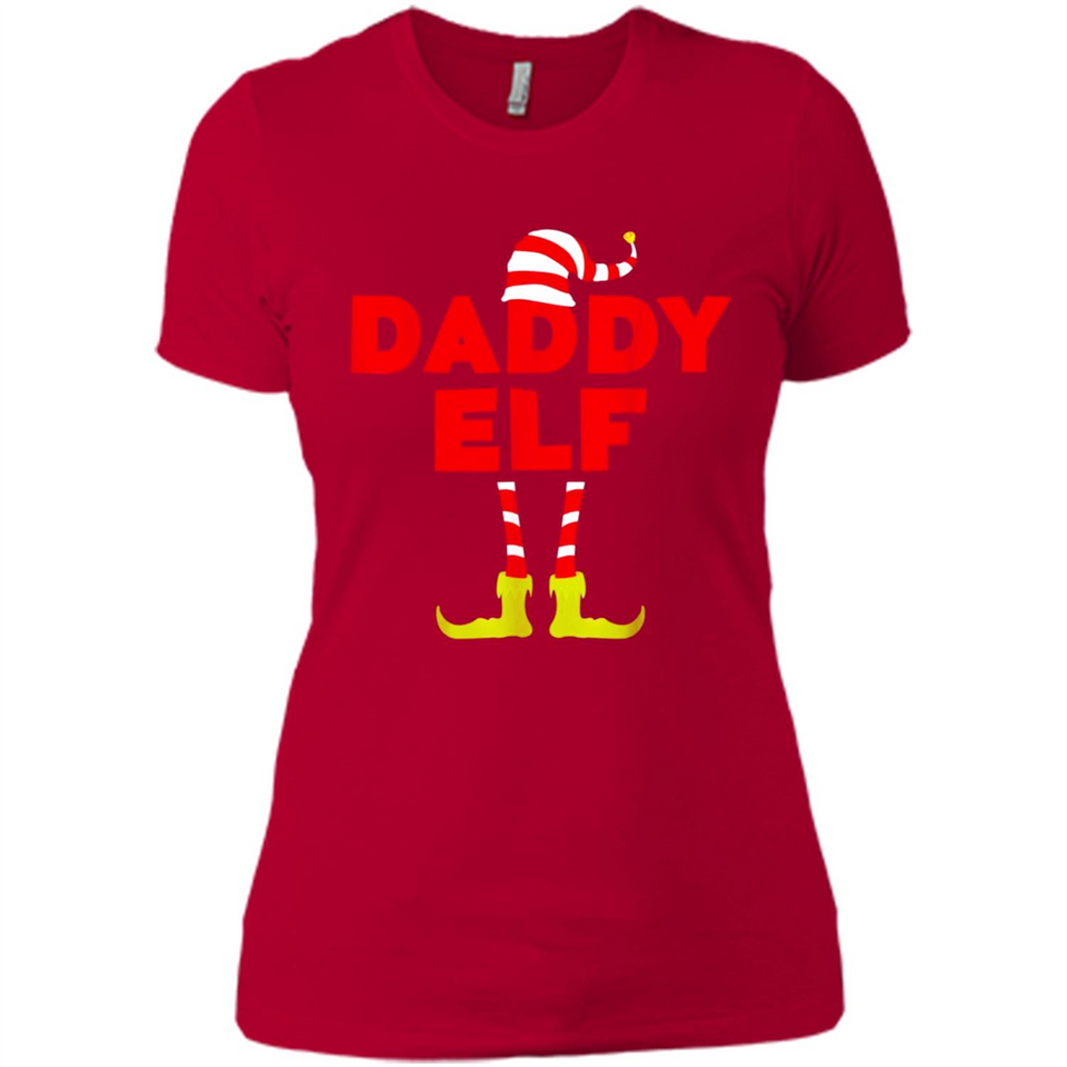 Mens Daddy Elf T-Shirt Funny Matching Christmas Costume - Ladies' Boyfriend T-Shirt