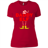 Mens Daddy Elf T-Shirt Funny Matching Christmas Costume - Ladies' Boyfriend T-Shirt