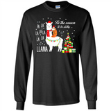 Llama Tis the season to be slothy Christmas sweatshirt PINGPONG - Long Sleeve T-Shirt