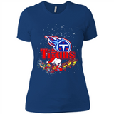 Snoopy Christmas Tennessee Titans - Ladies' Boyfriend T-Shirt