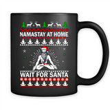 Namastay at home and wait for Santa Christmas sweatshirt PINGPONG