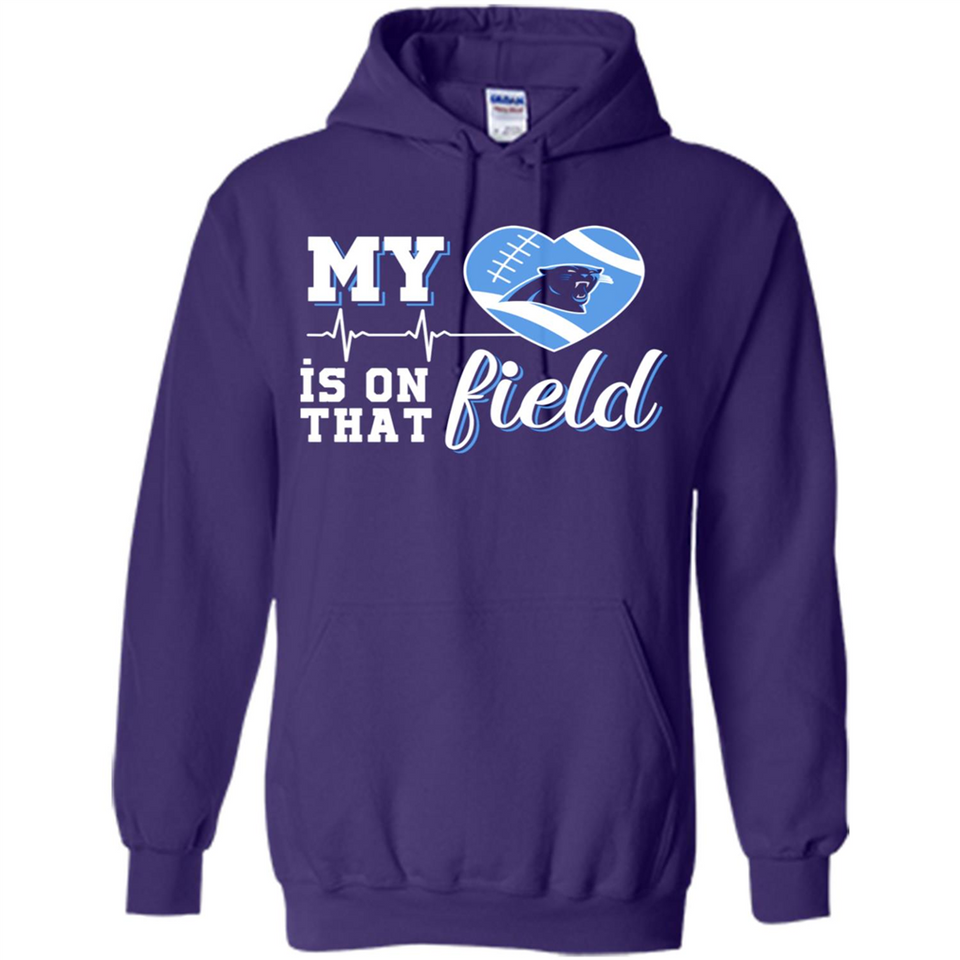 Carolina Panthers Football My Heart is on that Field - Hoodie