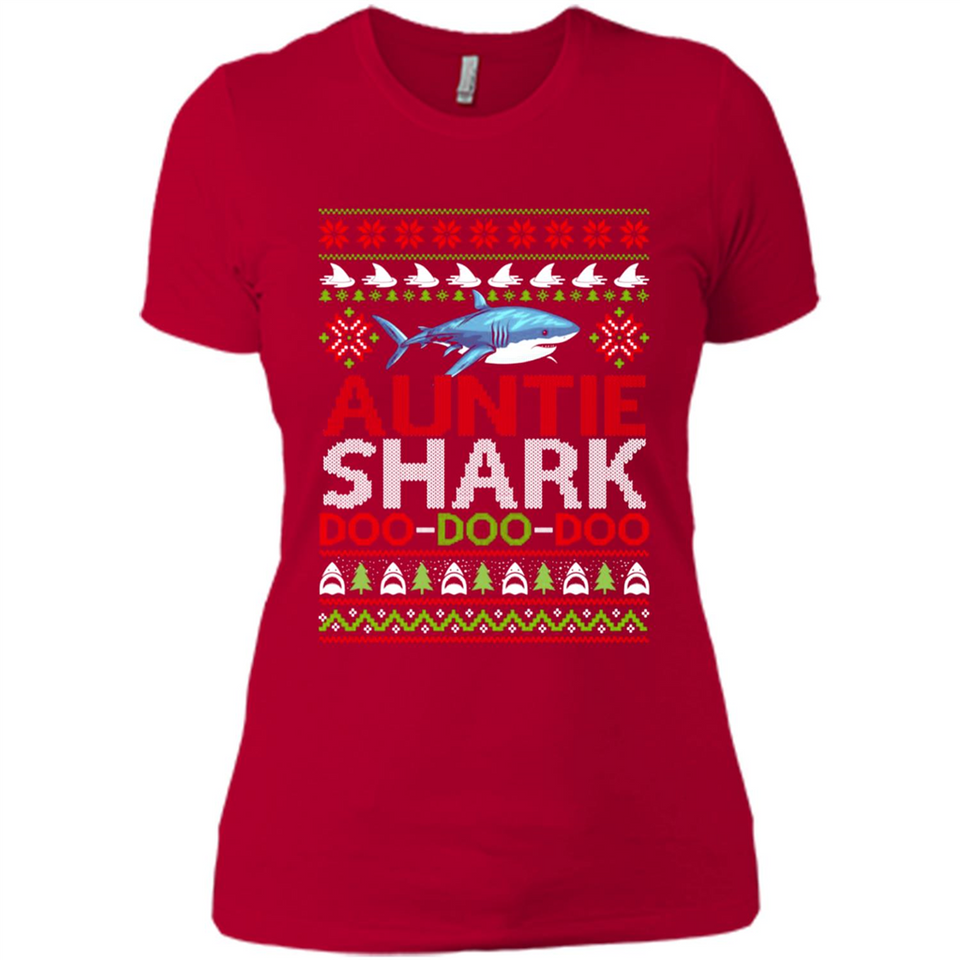 Auntie shark Doo Doo Doo Christmas - Ladies' Boyfriend T-Shirt
