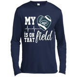 New York Jets Football My Heart is on that Field - Canvas Long Sleeve T-Shirt