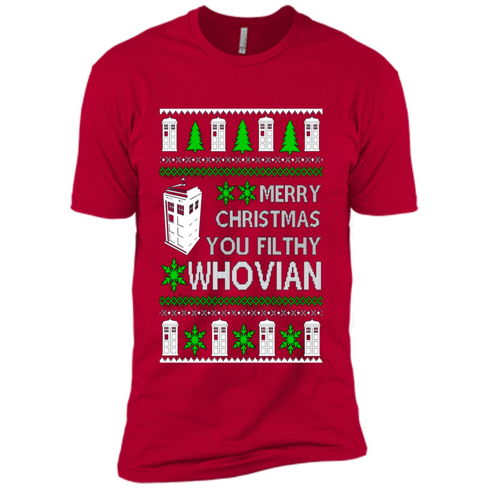 Merry Christmas You Filthy Whovian ugly sweater PINGPONG