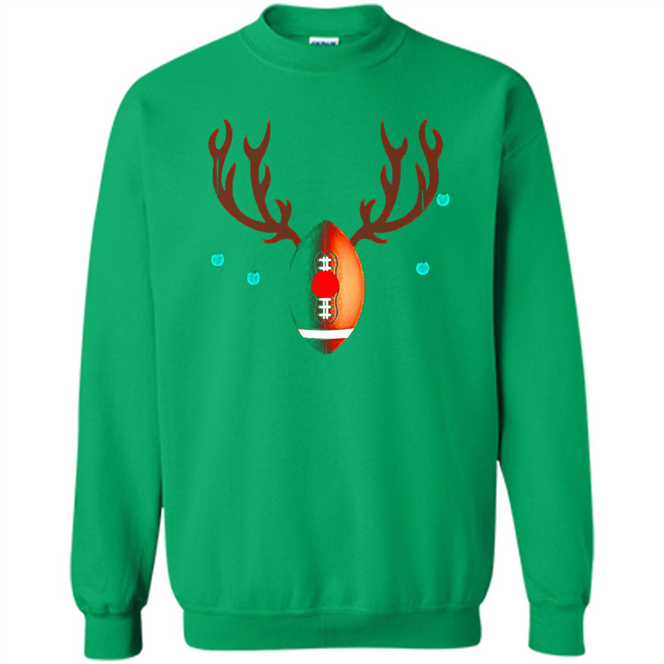 Football Christmas Shirt Reindeer Christmas Football Funny - Sweatshirt