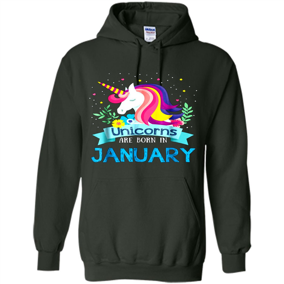Unicorns are born in January Birthday Rainbow Gift Custom Ultra Cotton