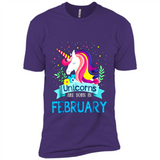 Unicorns are born in February Birthday Rainbow Gift Custom Ultra Cotton