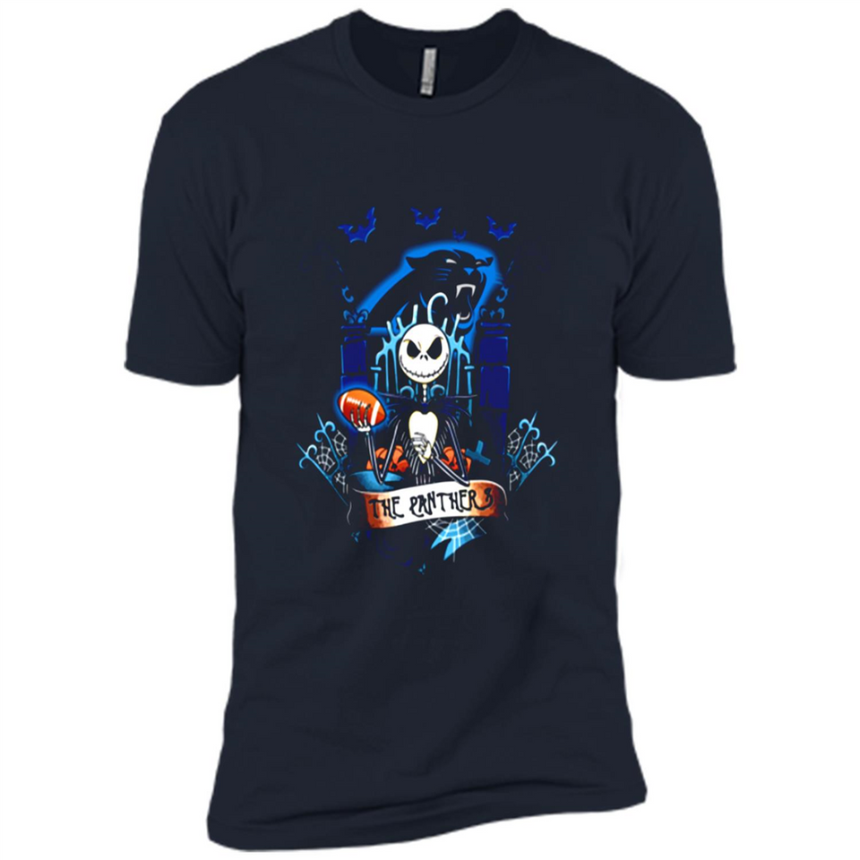 Carolina Panthers Halloween The Nightmare Before Christmas - Premium Short Sleeve T-Shirt