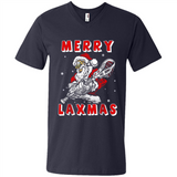 Lacrosse Merry Laxmas Santa - Men's V-Neck