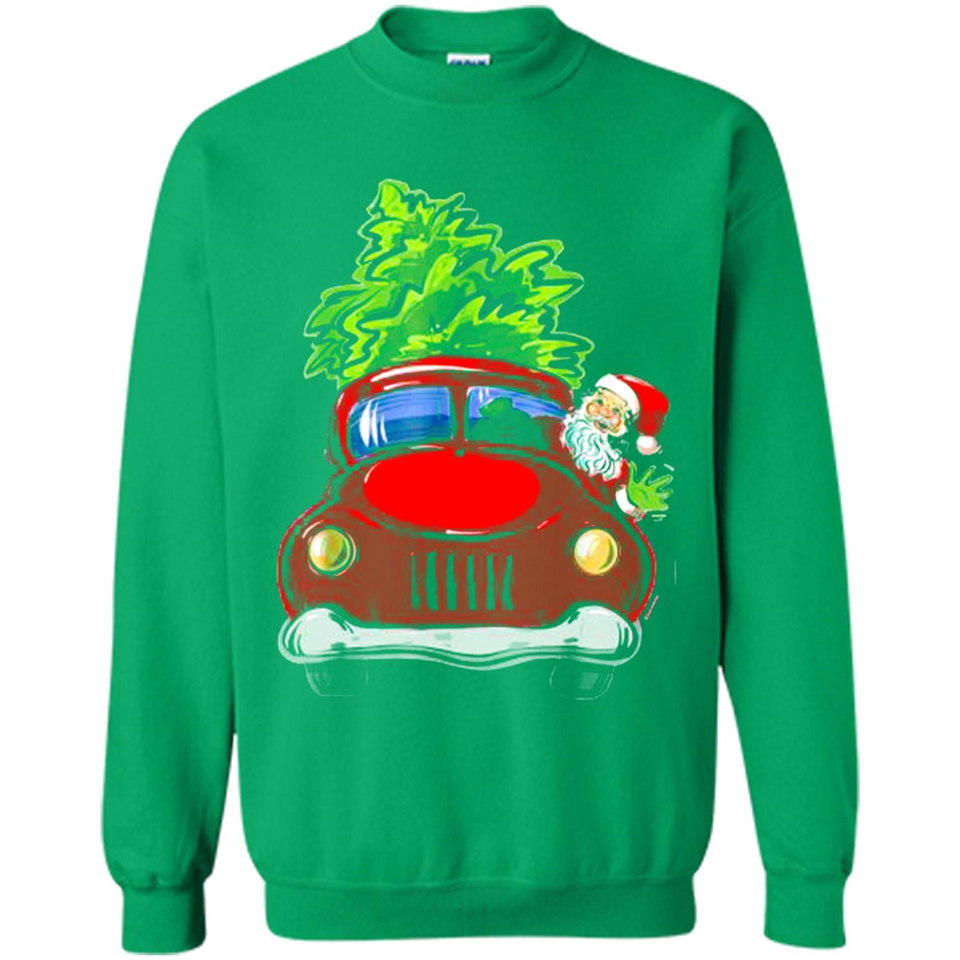Vintage Santa red Truck Christmas Tree PINGPONG
