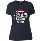 This Is My Christmas Pajama Family Matching - Ladies' Boyfriend T-Shirt