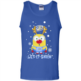 Minion Anaheim Ducks Ugly Christmas Sweater Let it Snow - Tank Top