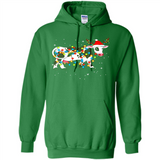 Christmas Lights Cow Wearing Santa Hat Funny Xmas Sweatshirt - Hoodie