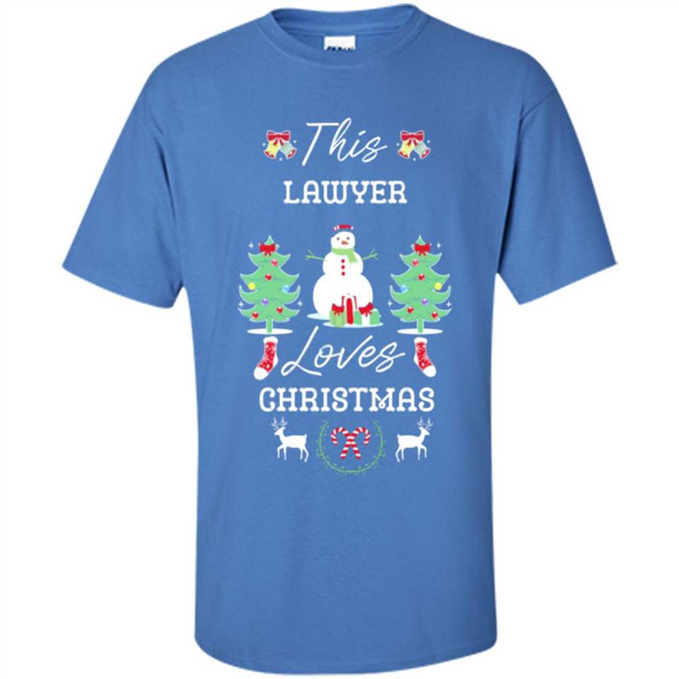 This Lawyer Loves Christmas Tree Shirt with Snowman